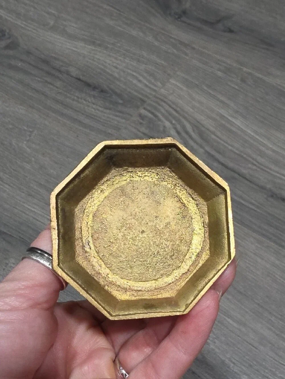 Brass Vintage Octagonal Base Tumbler Holder